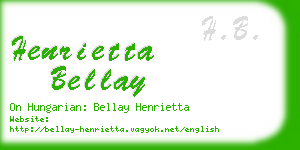 henrietta bellay business card